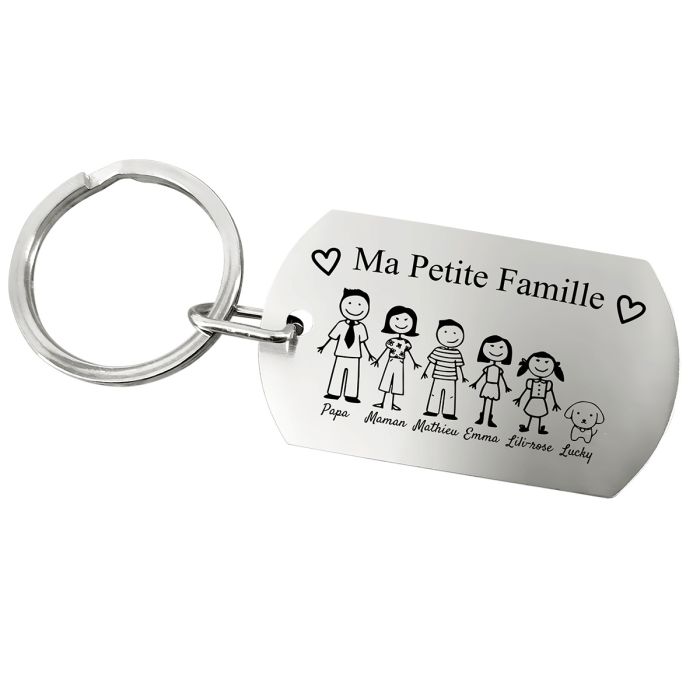 Porte-clés personnalisé - Bonne Fête Maman - rectangle