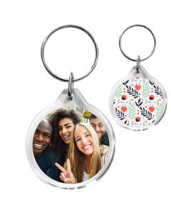 Porte-clé Personnalisé Cristal Rond 33 mm