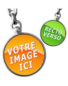 Porte-clé Metal Rond double face 33mm