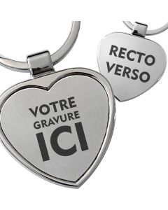 Porte-clés gravé coeur