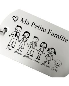 Porte-clés gravé ma petite famille