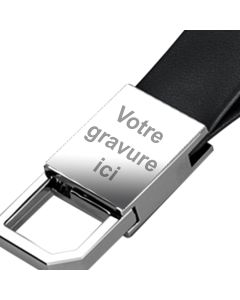 Porte-clés gravé mousqueton luxe