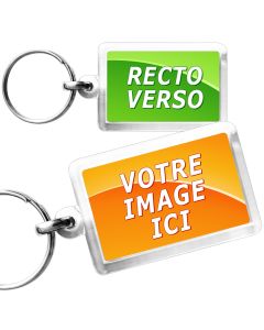 Porte-Clé photo cristal rectangle 40x25