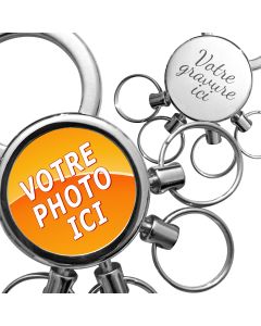 Porte clés photo multi anneaux