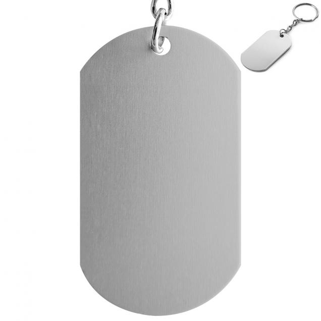 Porte-clés gravé plaque militaire