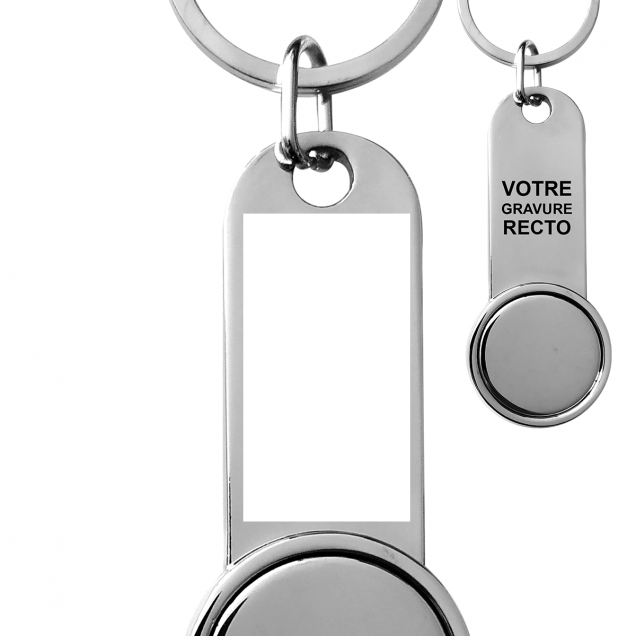 Porte-clés en métal personnalisé avec jeton pour caddie MH-CARRO